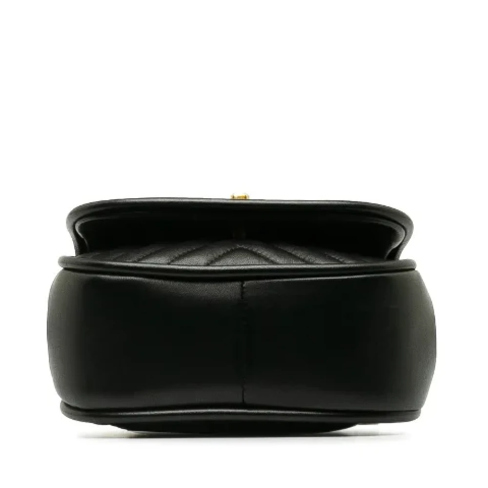 Chanel Vintage Pre-owned Leather crossbody-bags Black Dames