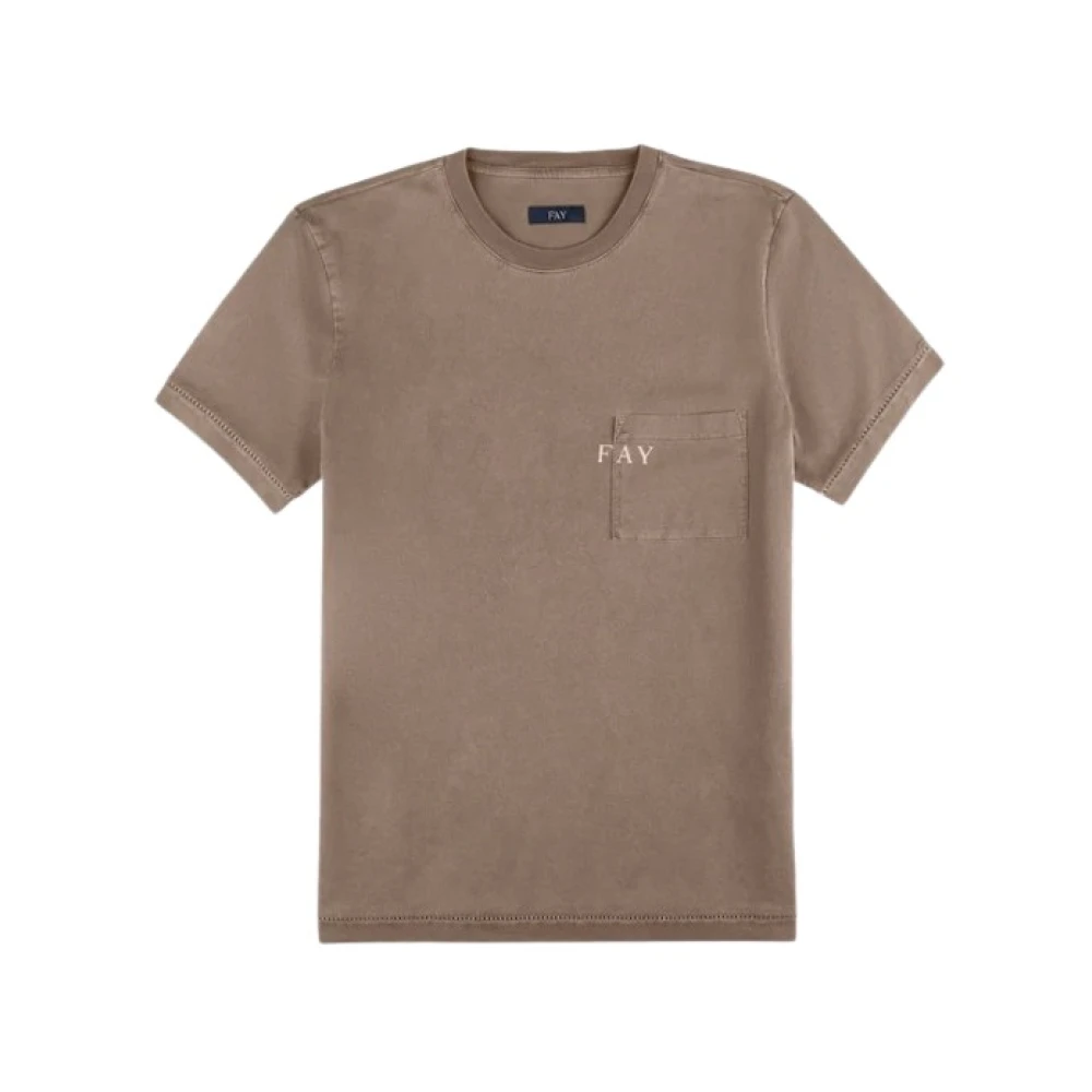 Fay - Tops > T-Shirts - Gray - Fay - Modalova