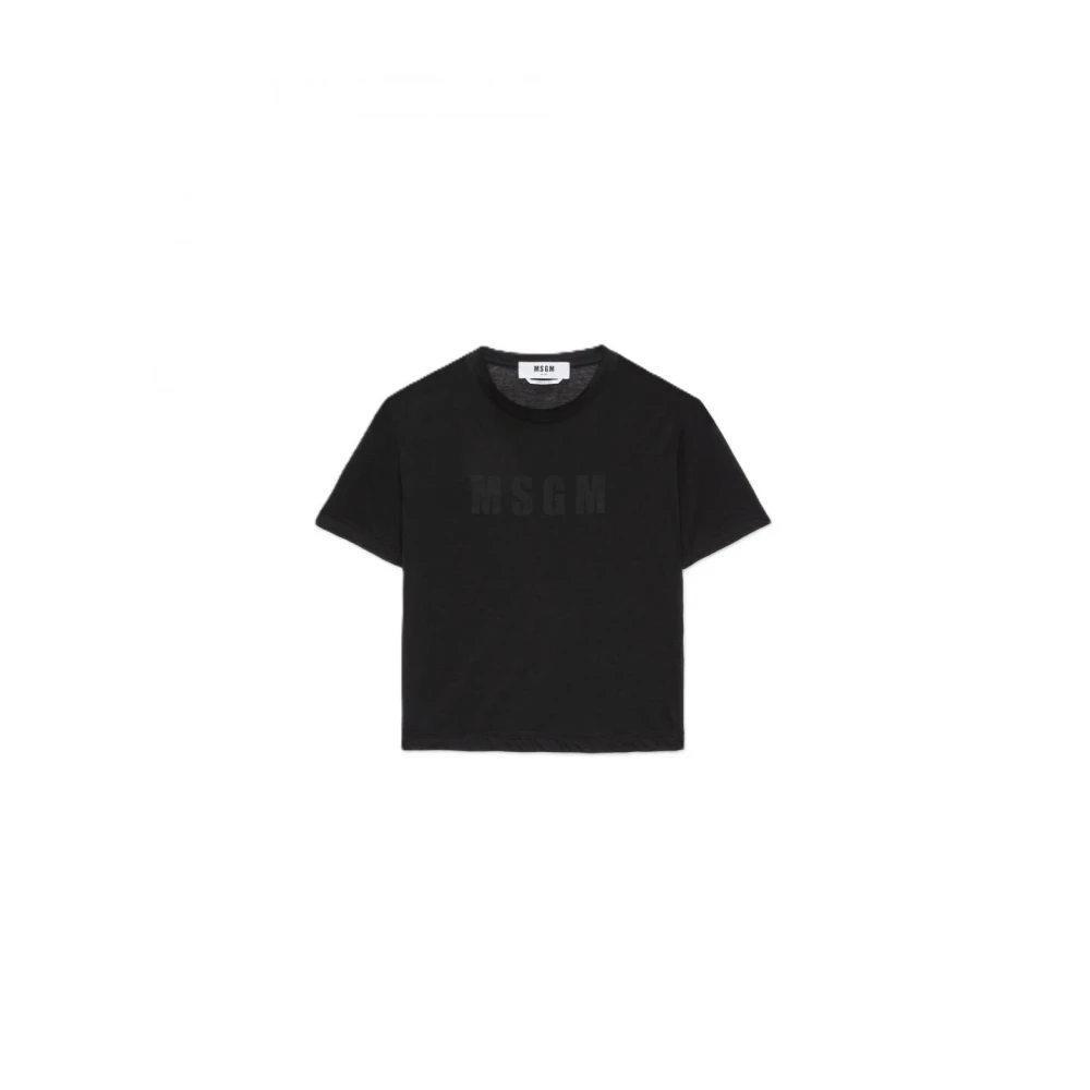 Msgm Katoenen T-shirt Black Dames