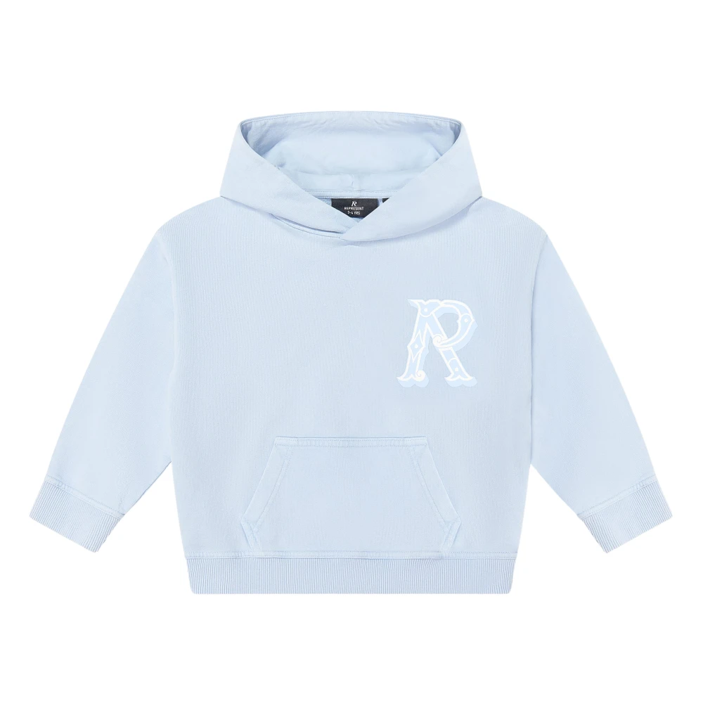 Represent Mini Western Initial Hoodie - Unisex - Kids Sweatshirts - Blue - 5 Y - Kids