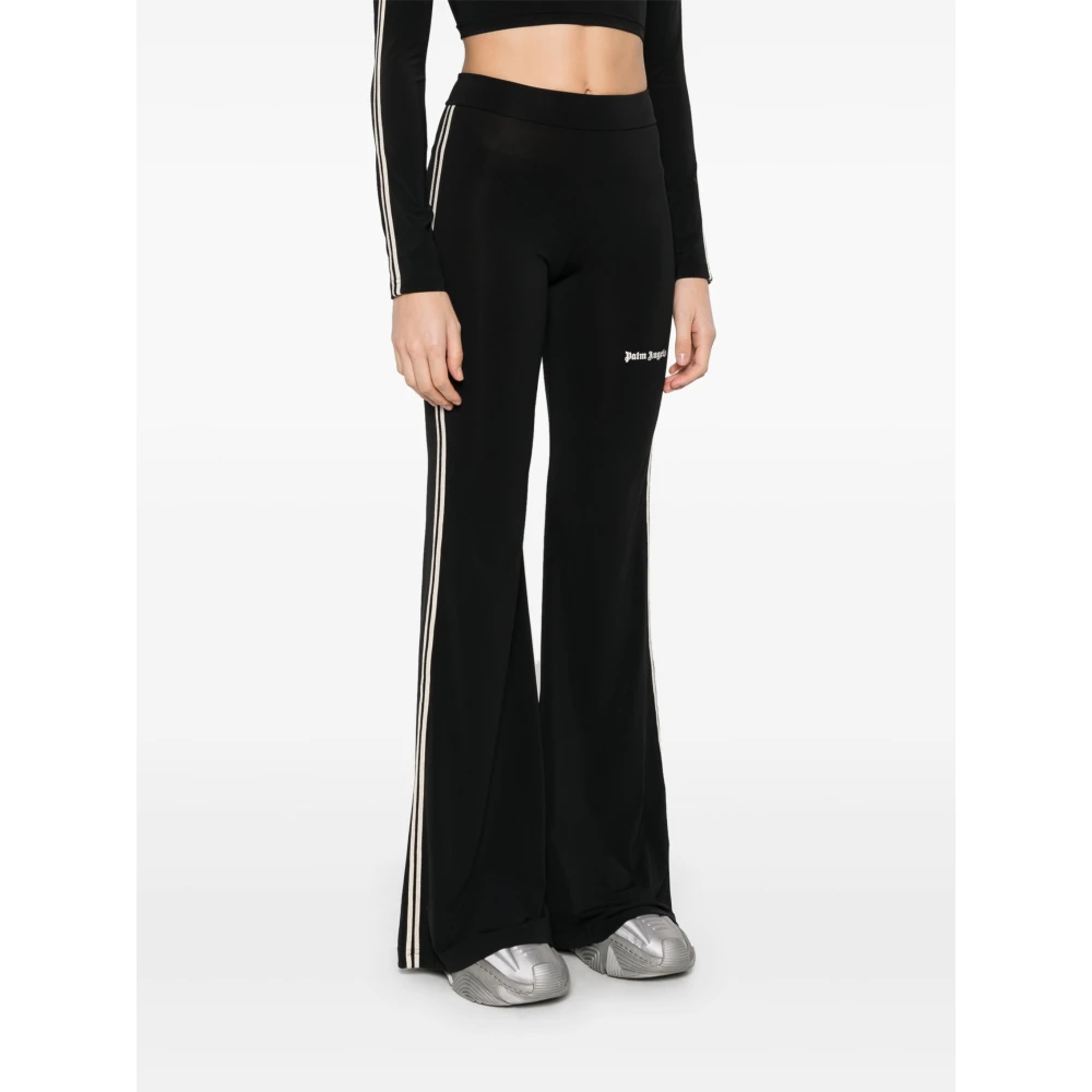 Palm Angels Zwarte Classic Logo Aansluitende Broek Black Dames