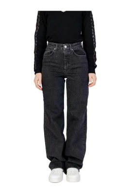 Jeans med hög midja och vida ben