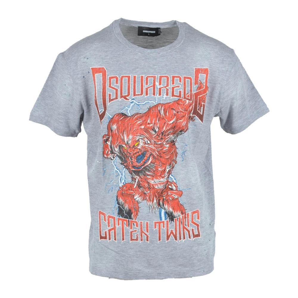 Dsquared2 Katoenmix T-shirt Gray Heren