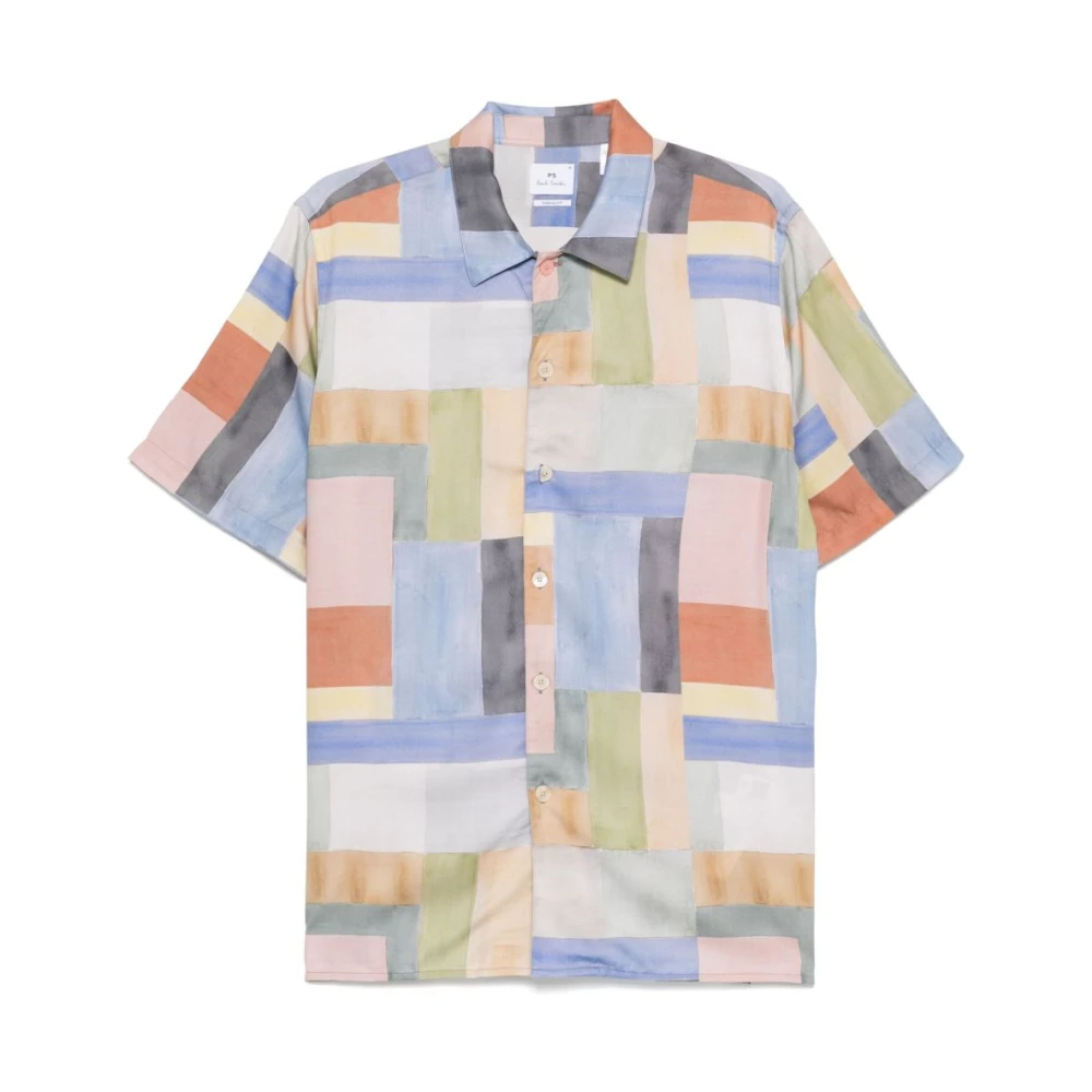 Paul Smith Multicolor Multicolour Camp Krage Skjorta