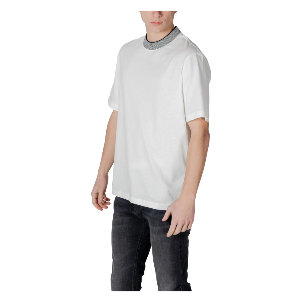 Armani Exchange Katoenen T-shirt korte mouwen lente zomer White Heren