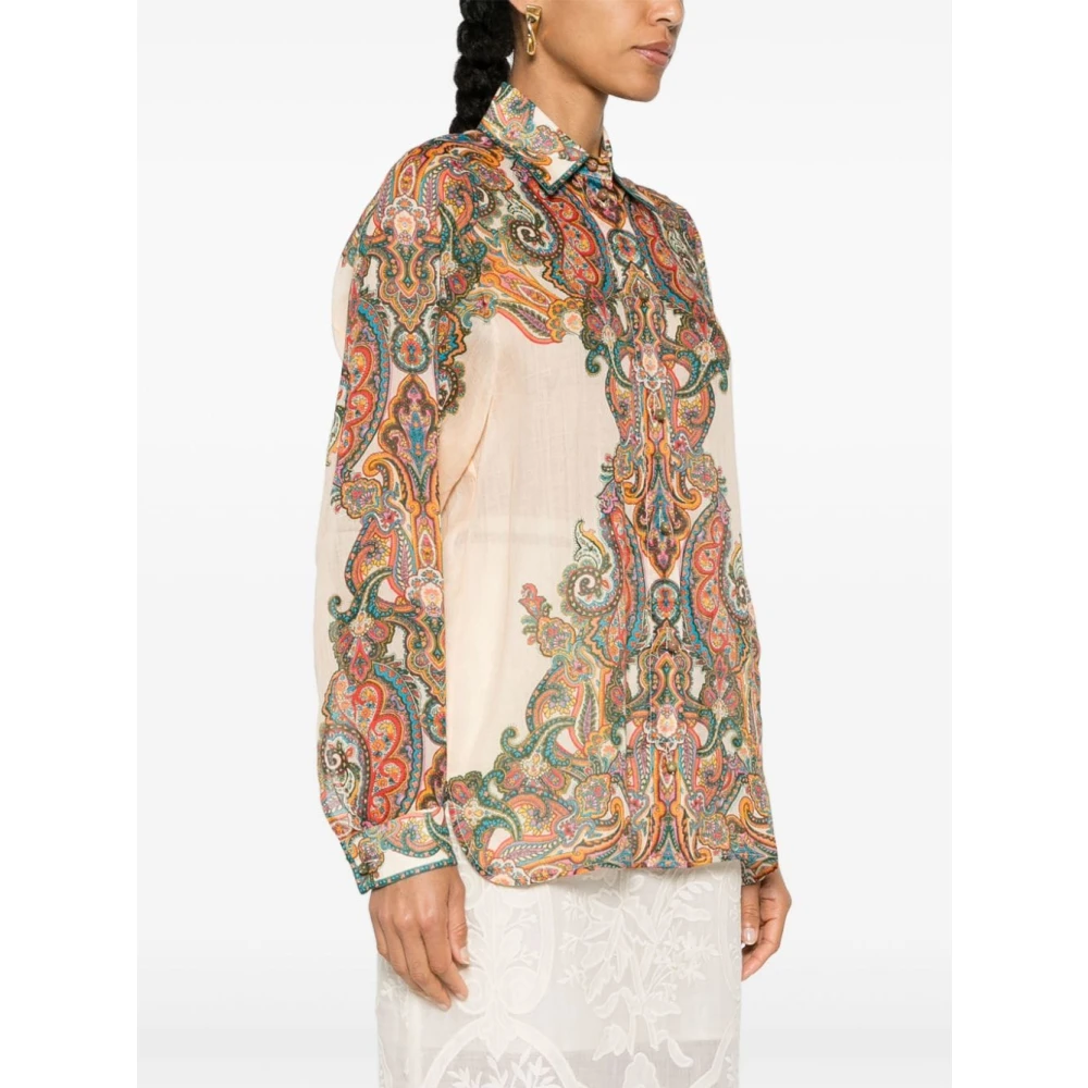Zimmermann Multicolor Paisley Shirt Aw24 Multicolor Dames