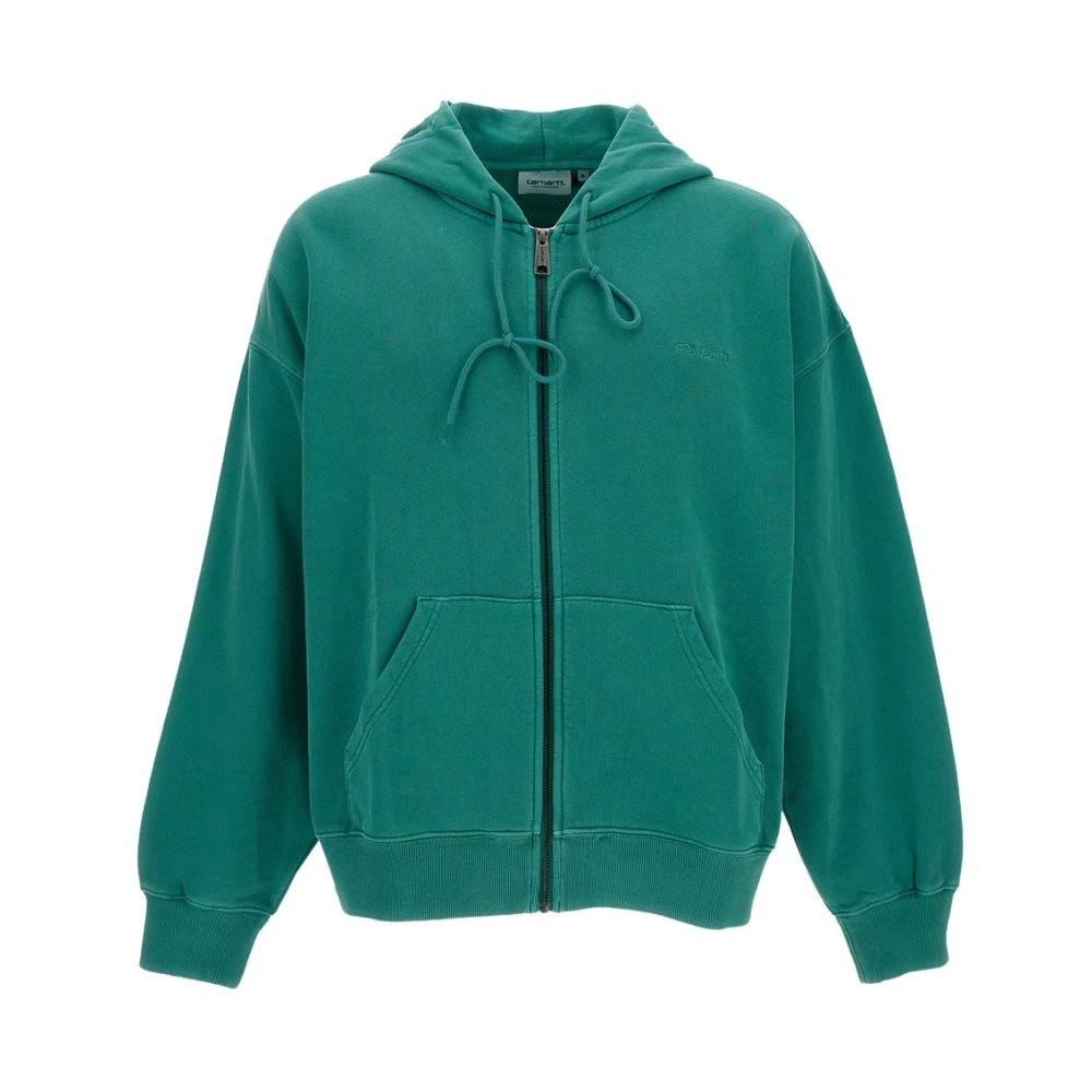 Carhartt Wip Men's Green Zip-Throughs, M, Benton Zhd Hoodie