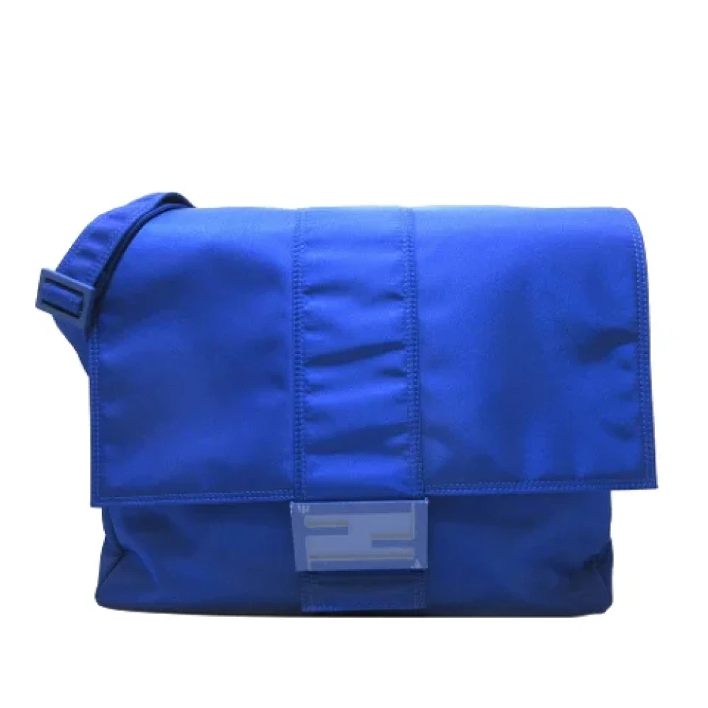 Fendi Vintage Pre-owned Nylon crossbody-bags Blue Dames