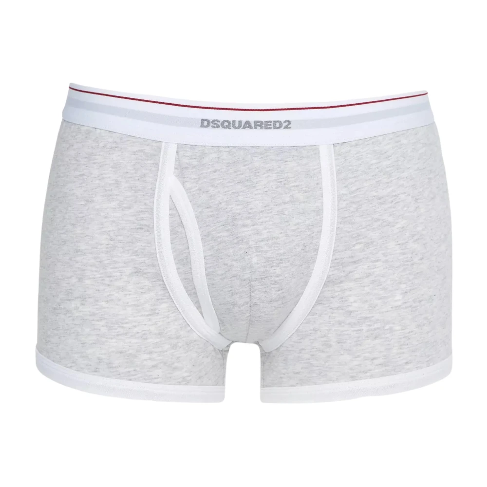 Dsquared2 Grijze Logo Boxers Stijlvol Comfort Gray Heren