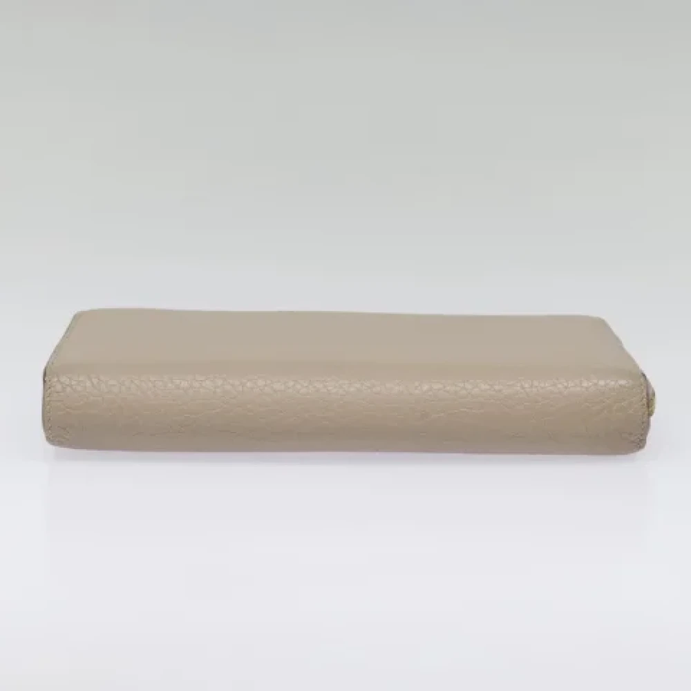 Louis Vuitton Vintage Pre-owned Leather wallets Beige Dames