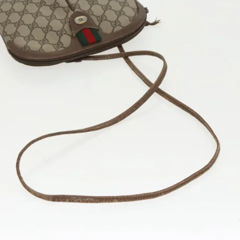 Gucci Vintage Pre-owned Canvas shoulder-bags Beige Dames