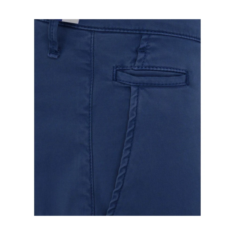 Jacob Cohën Blauwe Katoenen Chino Broek Slim Fit Blue Heren