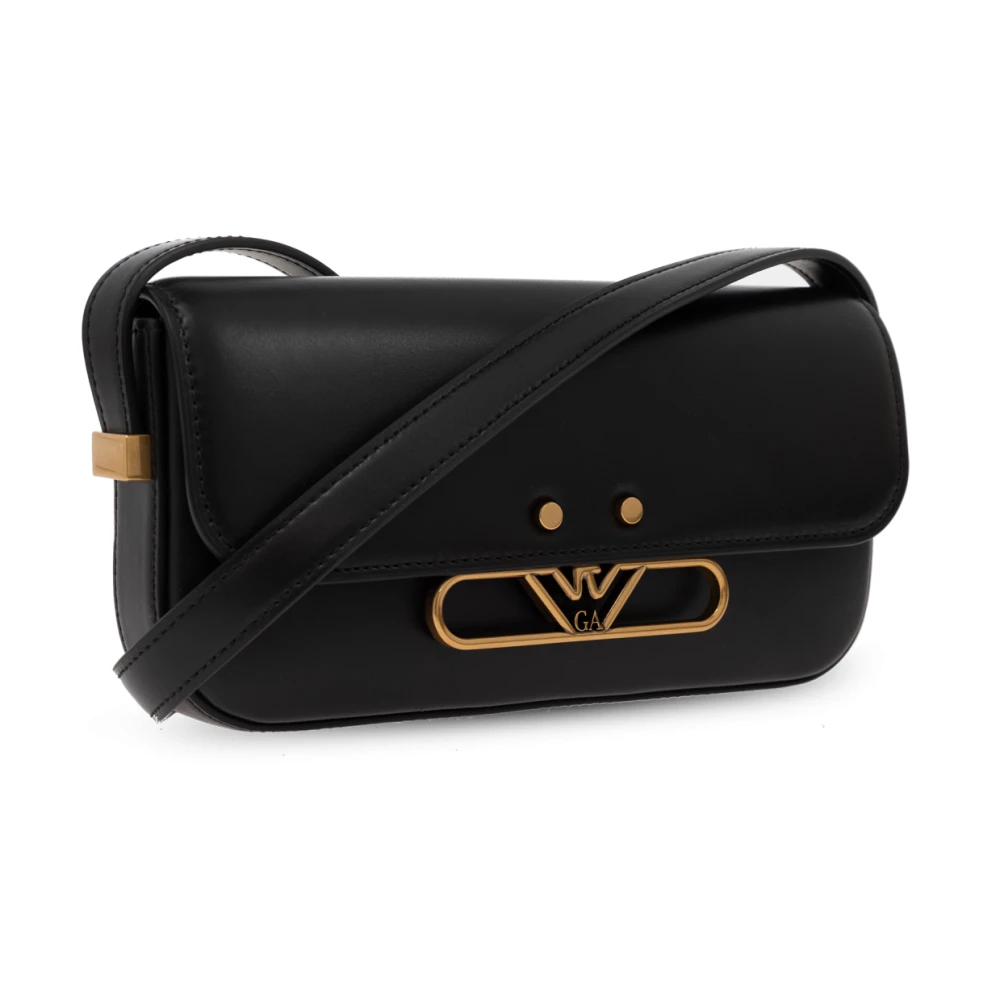 Emporio Armani Schoudertas met logo Black Dames