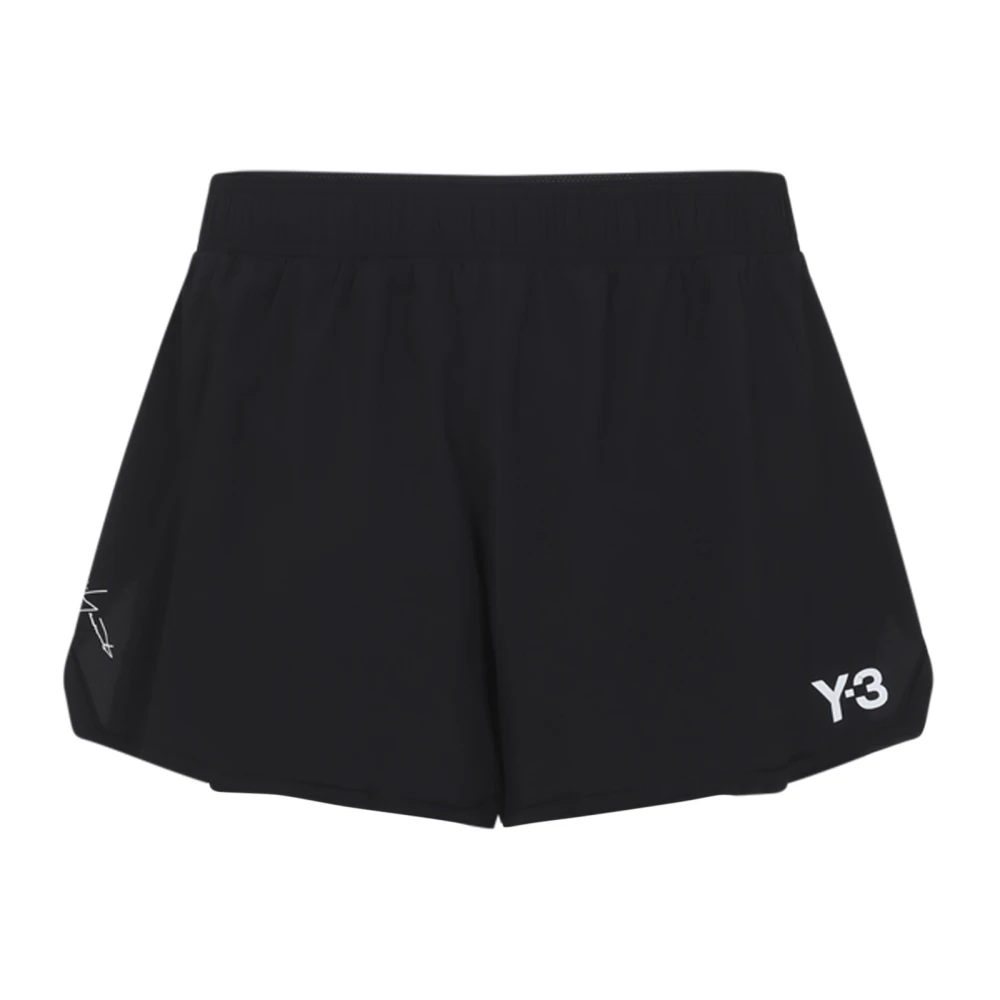 Y-3 Uomo Nero Running Shorts