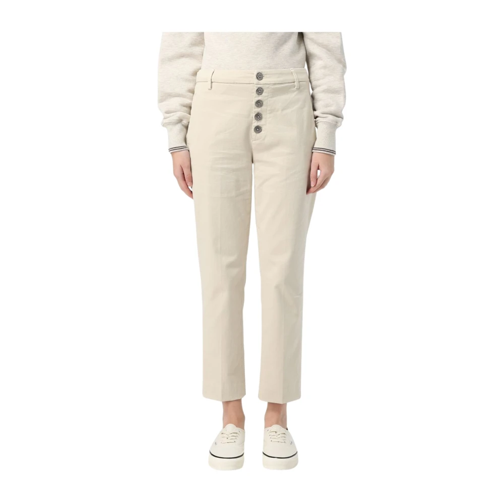 Dondup Stretch Gabardine Broek Beige Dames