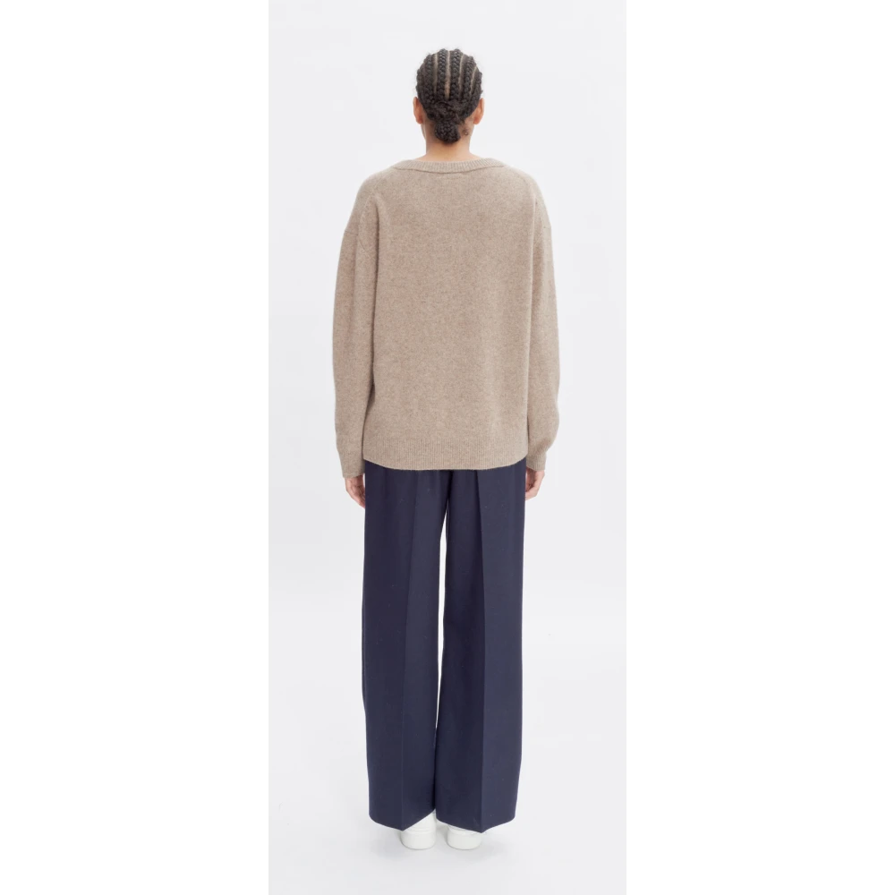 A.p.c. Beige Wol V-Hals Trui Beige Dames