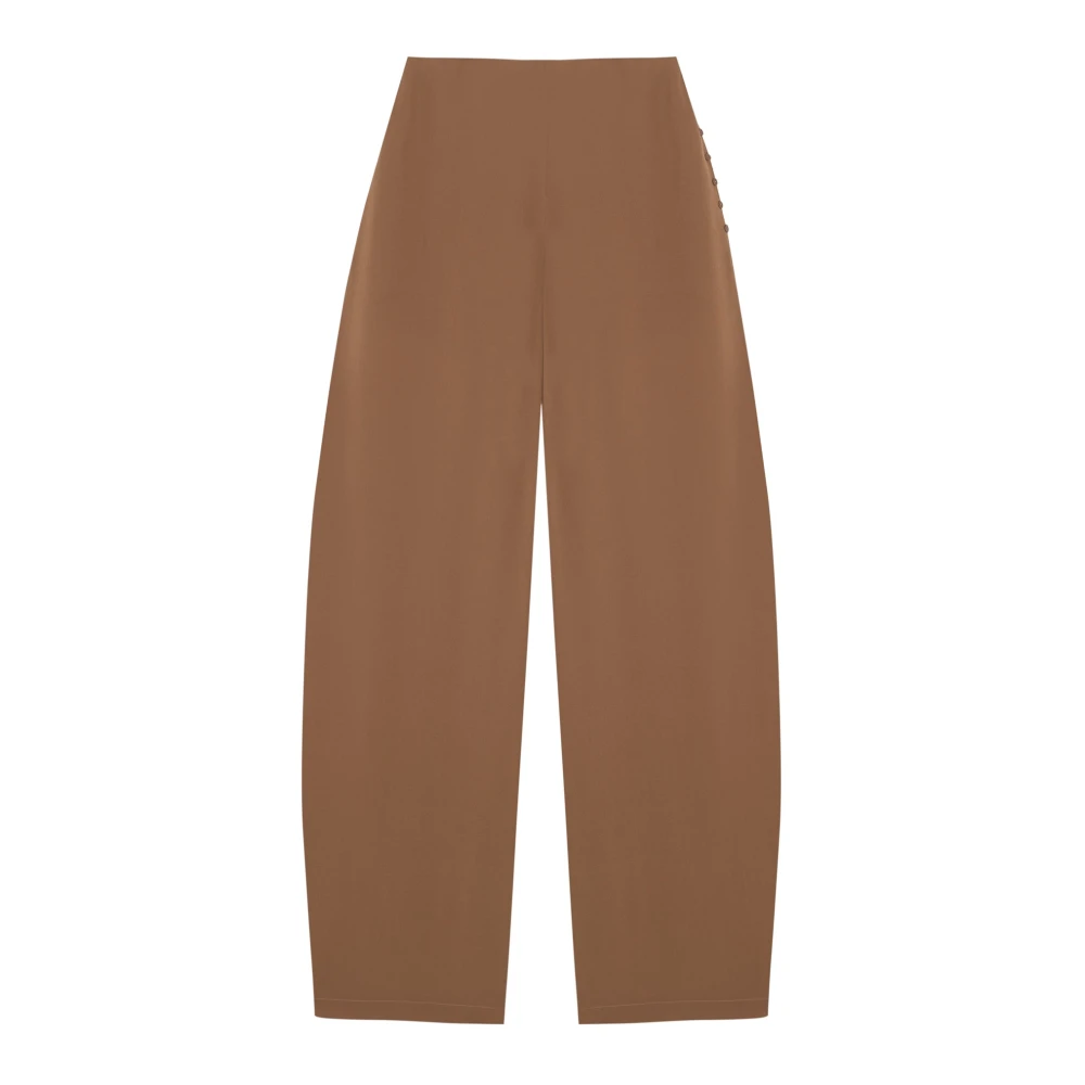 Cortana Women's Brown Serene Trousers - Tapered Trousers - S - Trousers
