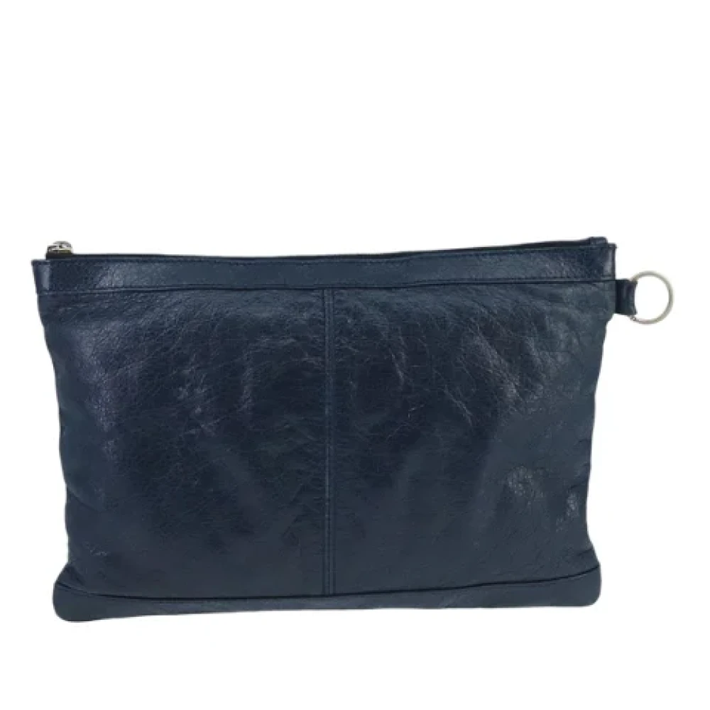 Balenciaga Vintage Pre-owned Leather clutches Blue Dames