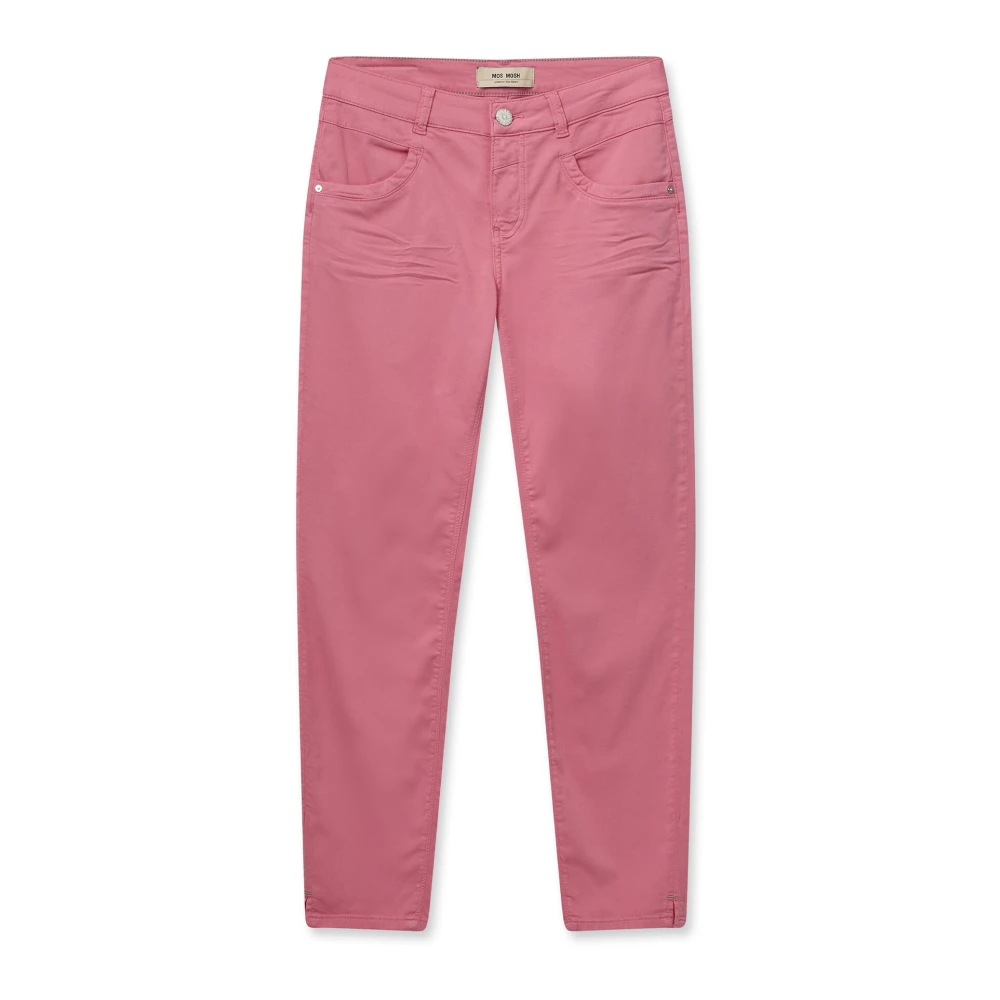 MOS MOSH Rynkeeffekter Broek in Camellia Rose Pink Dames