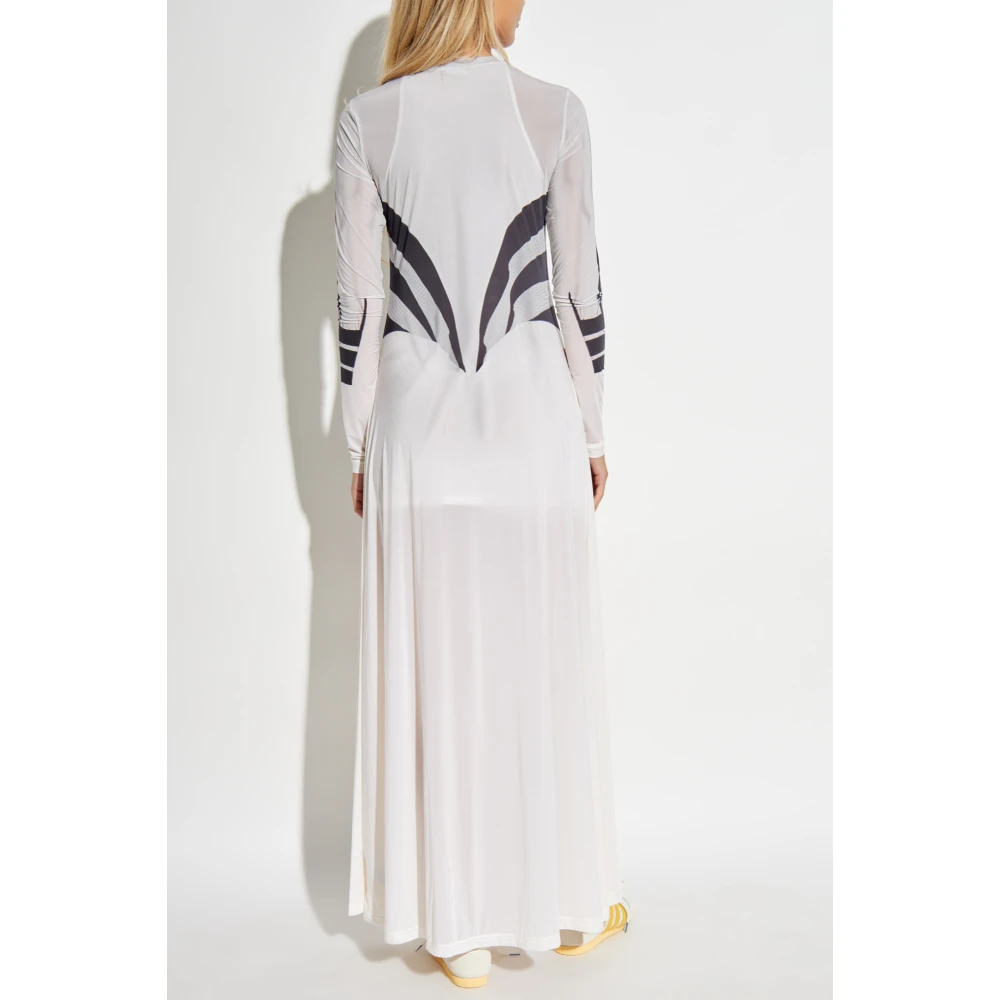 adidas Originals Lange Jurk met Print White Dames