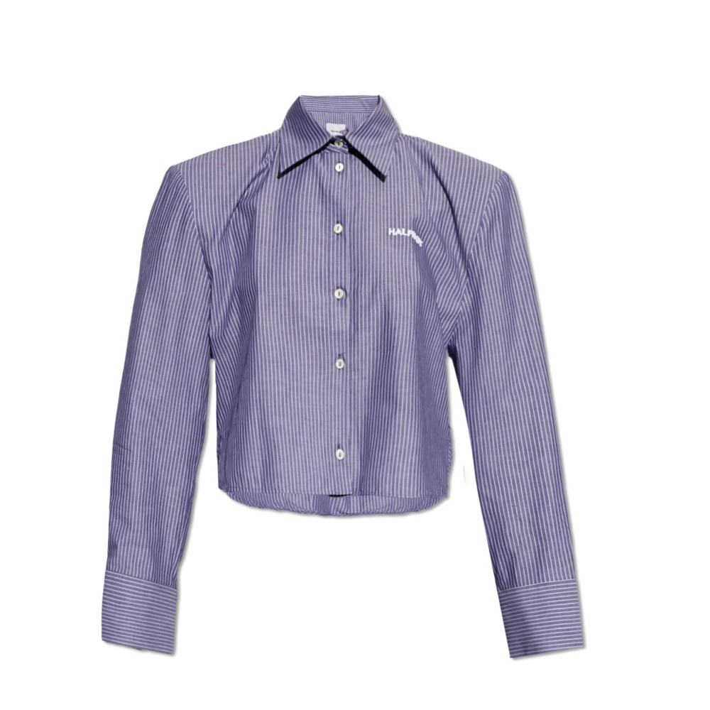 Halfboy Gestreept overhemd Blue Dames