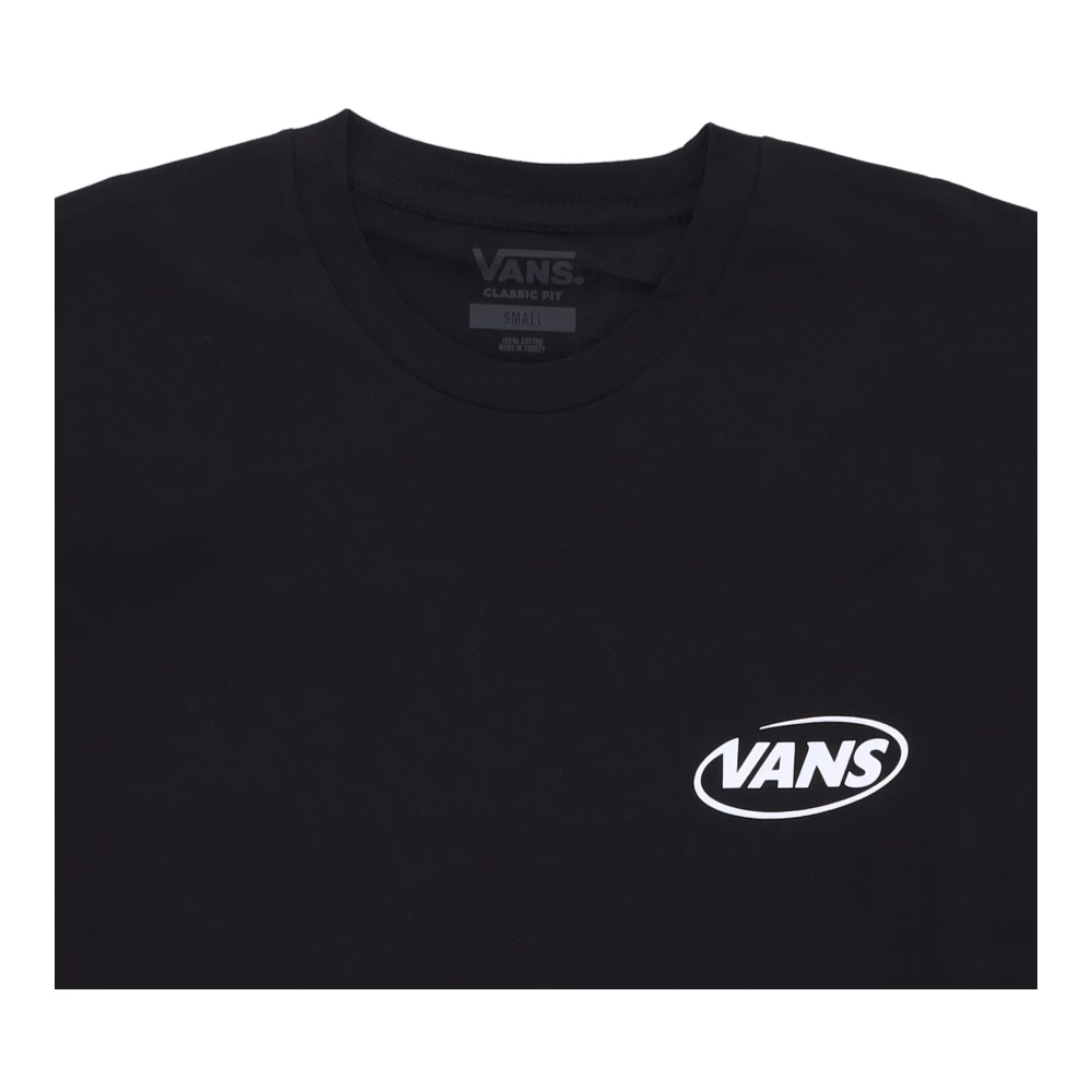 Vans Zwart Logo Geborduurd T-shirt Black Heren