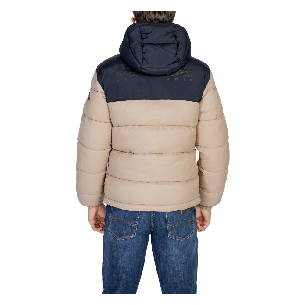 Napapijri Beige Rits Hoodie Jas Herfst Winter Beige Heren
