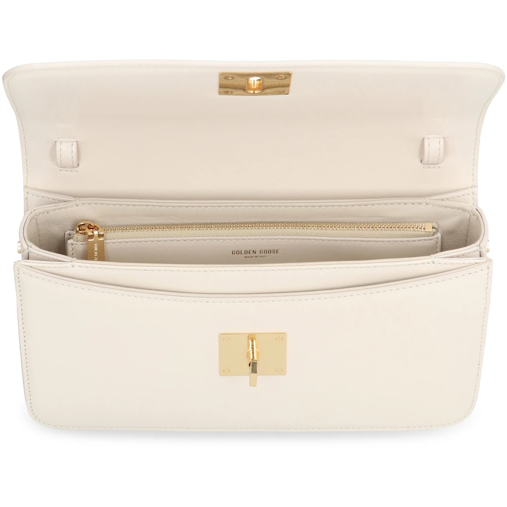 Golden Goose Leren Crossbodytas met Draaisluiting White Dames