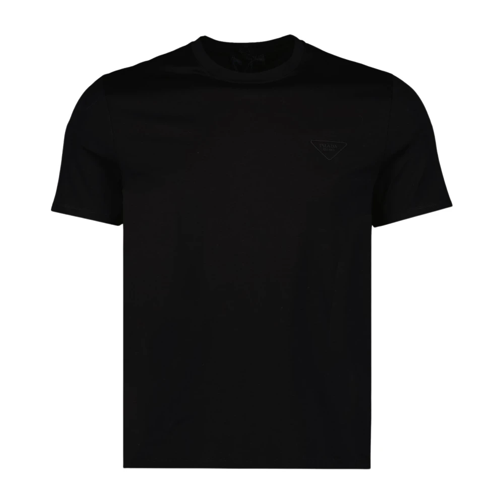 Prada Driehoek Logo T-shirt Black Heren