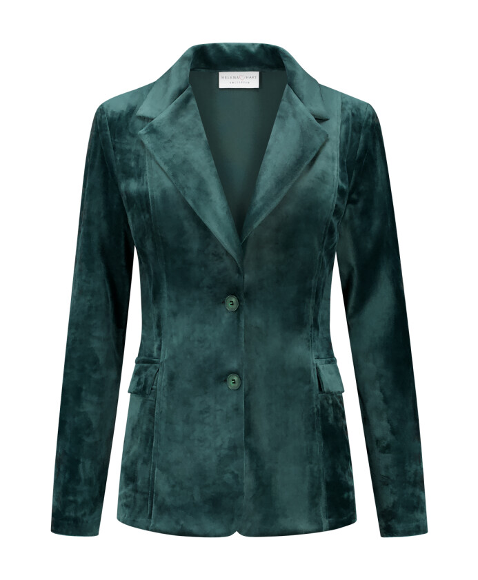 blazer-en-velours-vert-fonce