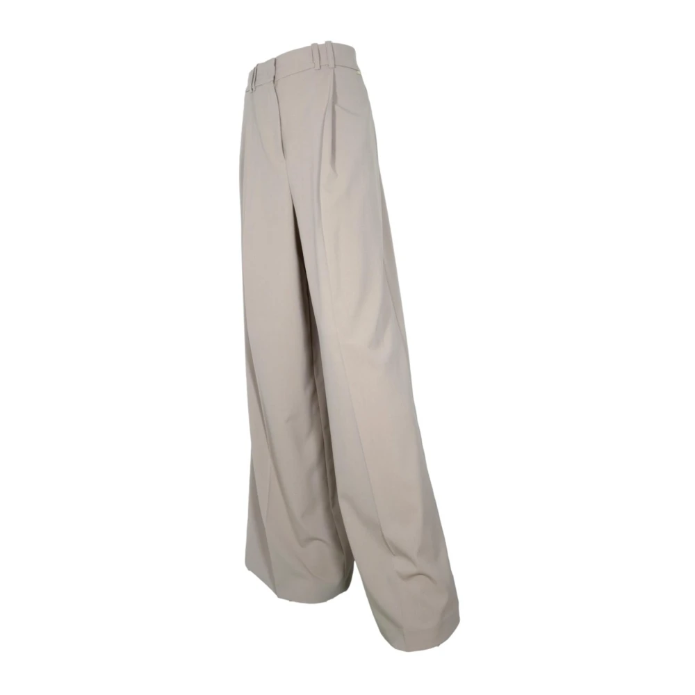 Kaos Wijde broek in taupe Gray Dames
