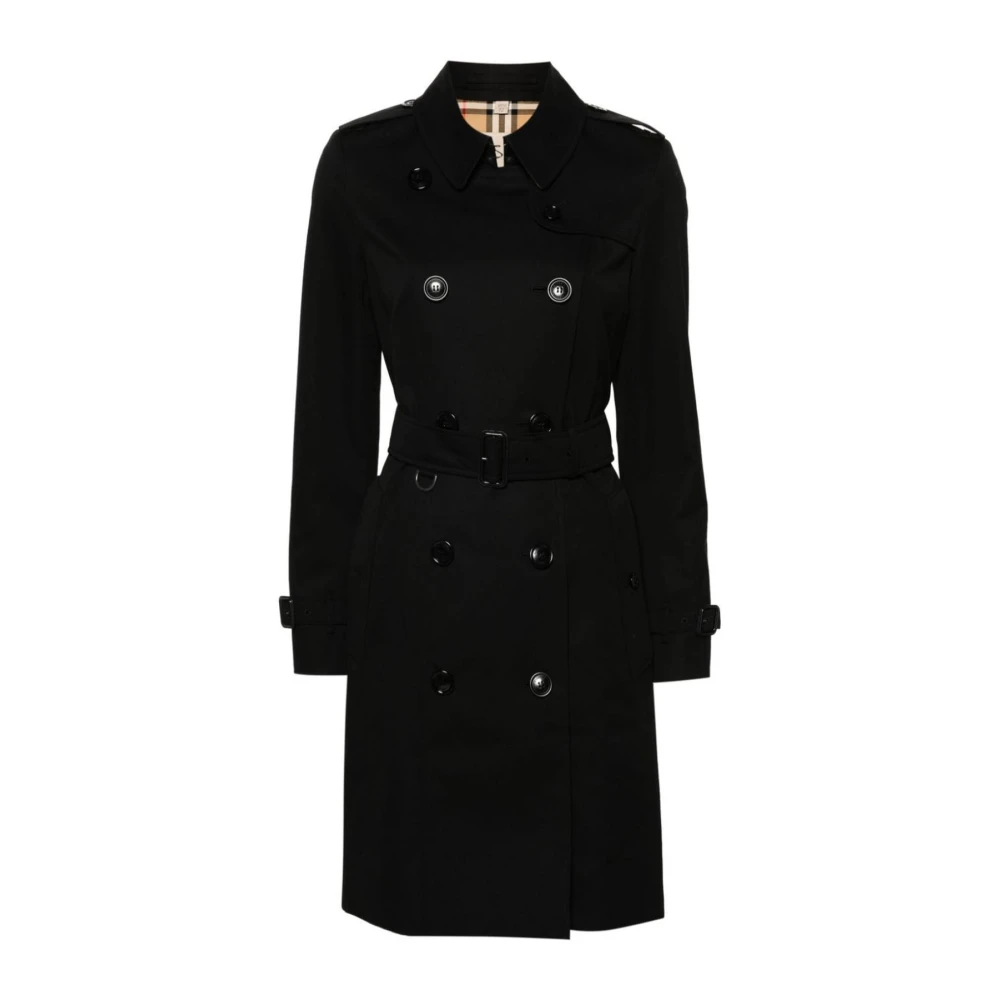 Burberry Women's Black Double-Breasted Trench Coat - Trench Coats - 3XS - Coats