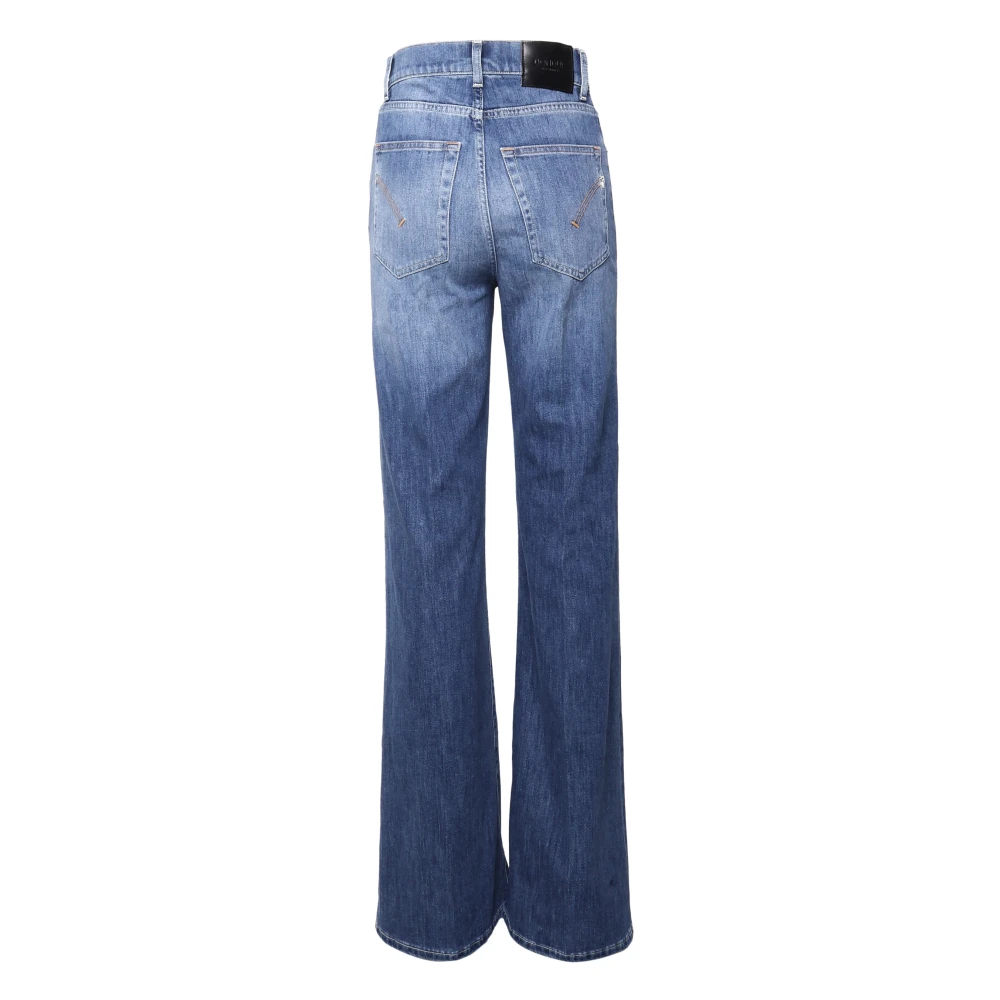Dondup Denim Katoenen Jeans Rits Knoopsluiting Blue Dames