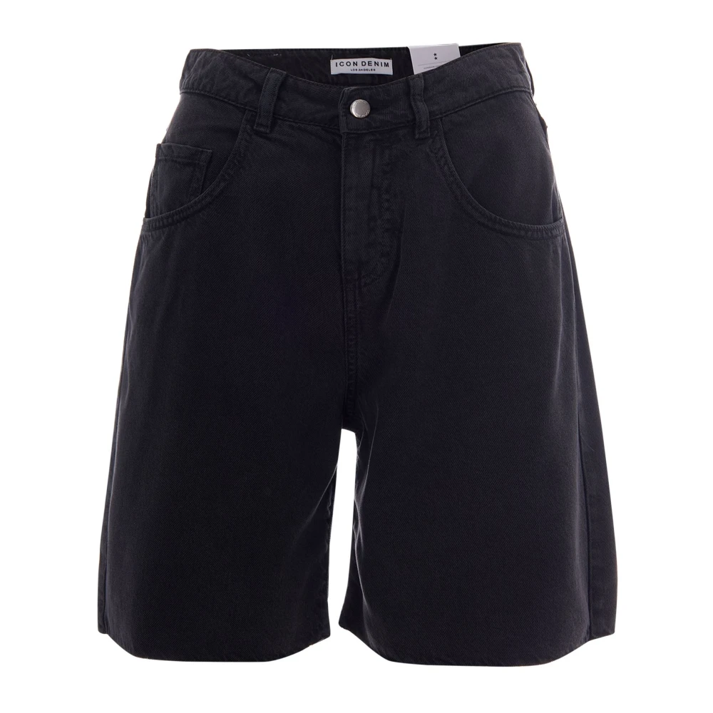 Icon Denim Women's Black Casual Shorts, W28, Short