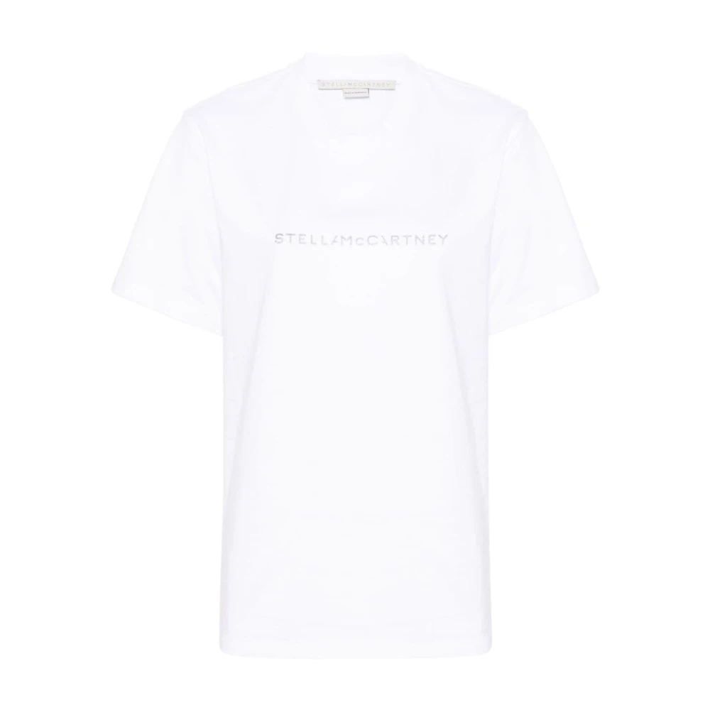 Stella Mccartney Witte Logo Print T-shirts en Polos White Dames