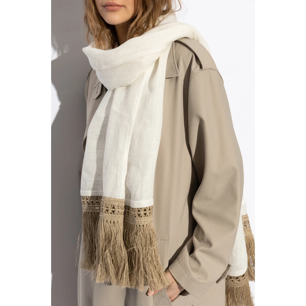 Max Mara Linnen sjaal Grammo Beige Dames