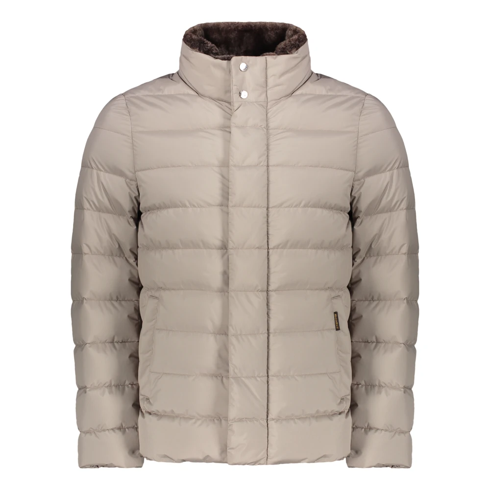 Moorer Korte Donsjas met Lammerenkraag Beige Heren