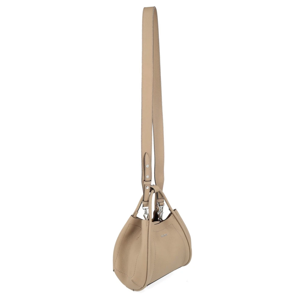 Max Mara Beige Leren Extra Kleine Handtas Beige Dames