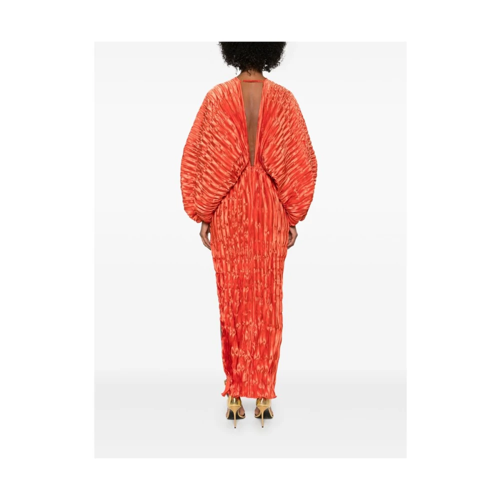 L'idée Wortel Oranje Jurk met Achterrits Orange Dames