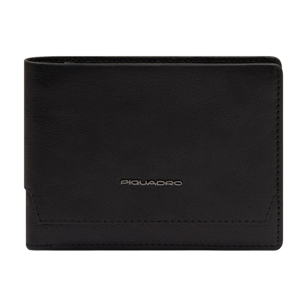 Piquadro Homme Noir Accessoires, Taille: One Size Portefeuille Avec Poche À Monnaie