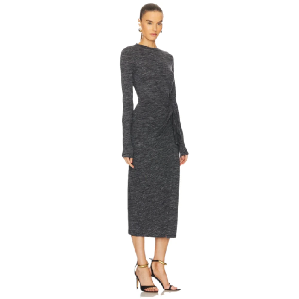 Isabel marant Gedrapeerde Jersey Jurk Anthracite Gray Dames