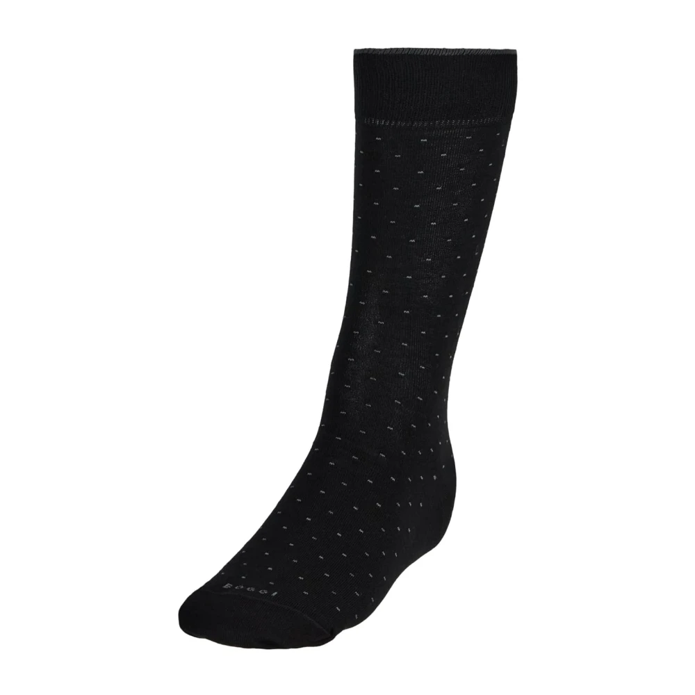Boggi Milano Pinpoint Katoenen Sokken Black Heren