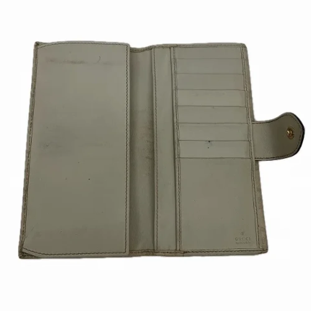Gucci Vintage Pre-owned Leather wallets Beige Dames