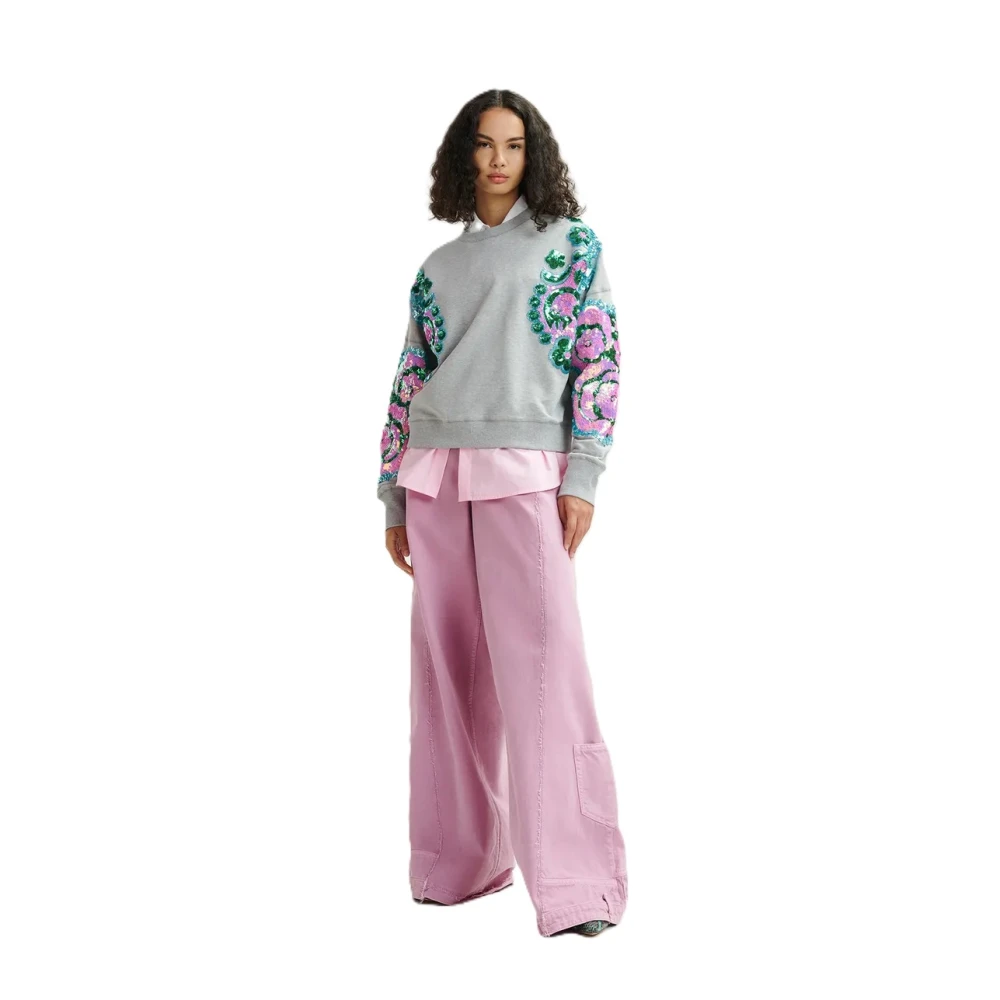 Essentiel Antwerp Gekke Paillet Sweatshirt Multicolor Dames