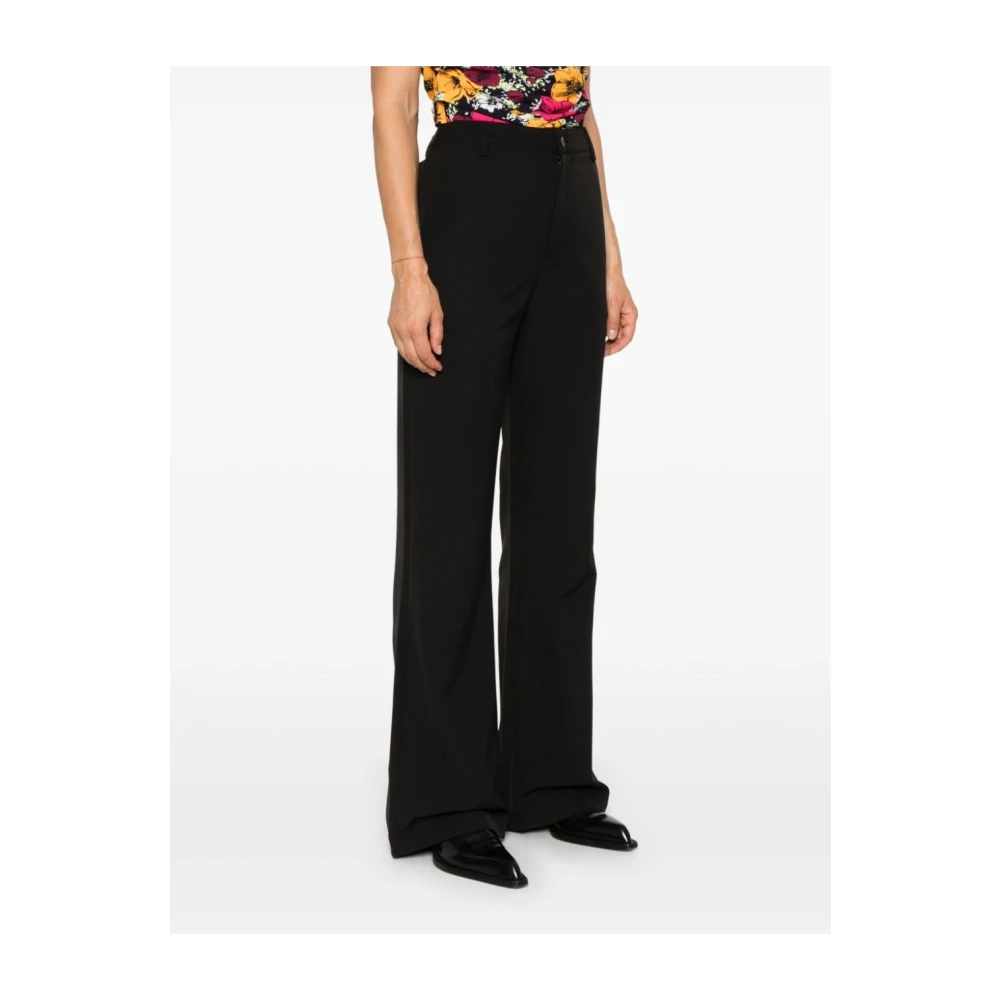 Moschino Klassieke Straight Leg Broek Black Dames