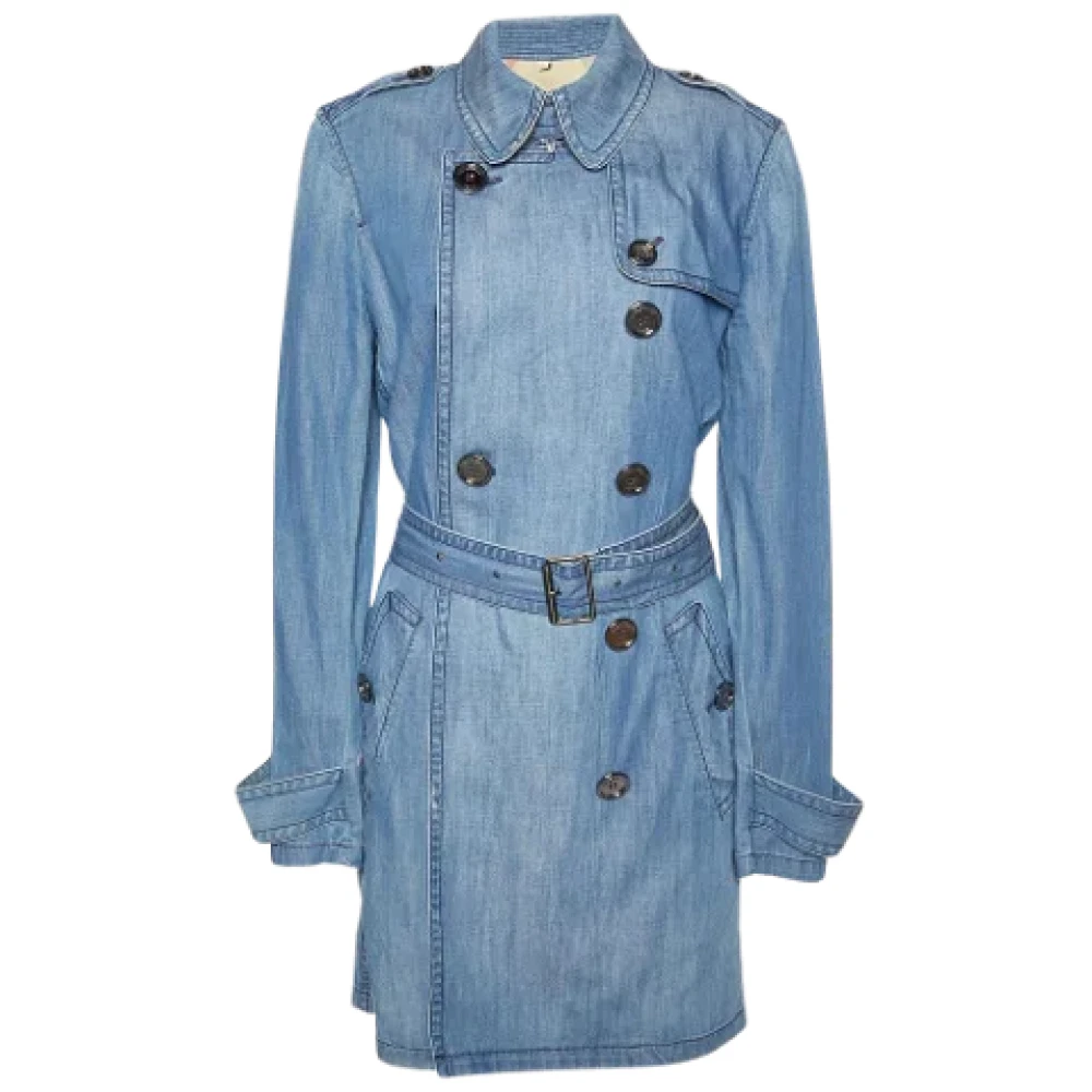 Burberry Vintage Pre-owned Cotton outerwear Blue Dames