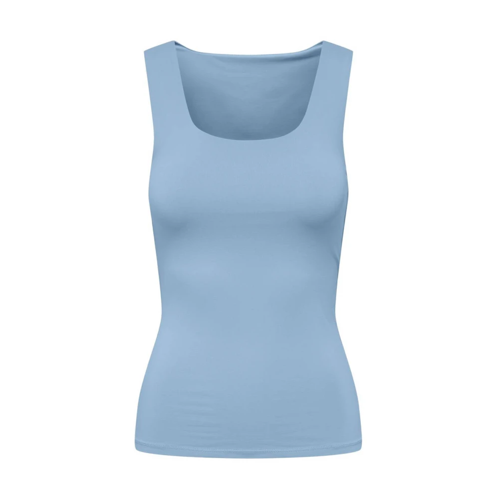Only Mouwloze 2-Ways Fit Top Blue Dames