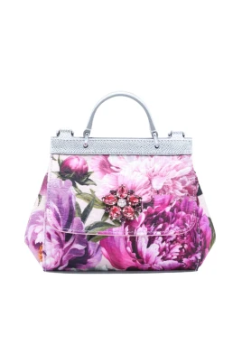 Sicily Peony-Print Brokadhandväska