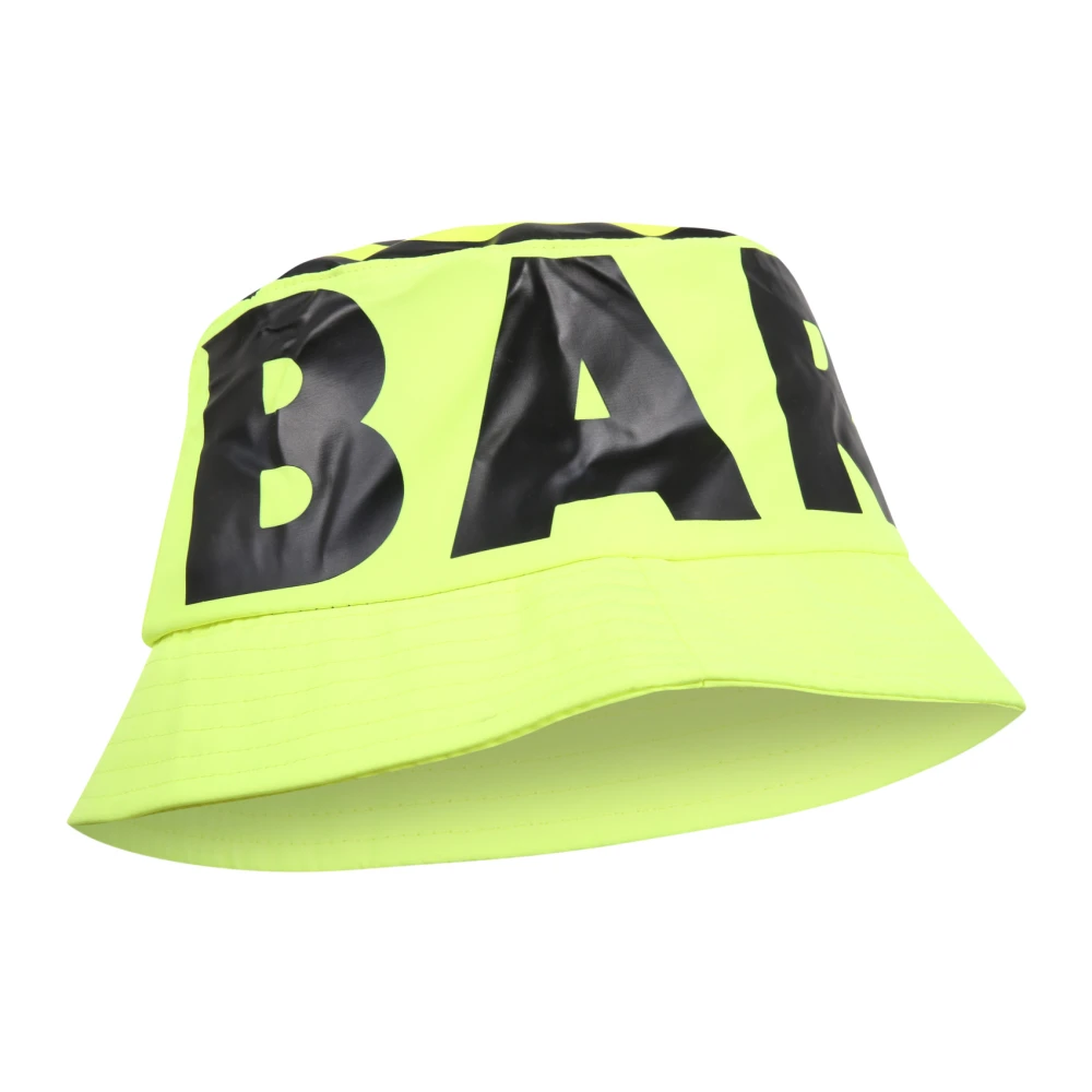 Barrow Neon Gele Cloche met Zwart Logo Yellow Unisex