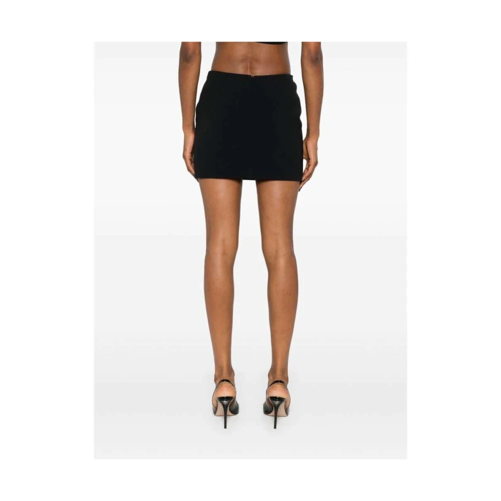 David Koma Zwarte Kristalversierde Veren Rok Black Dames